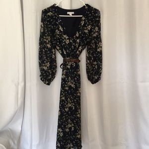 Navy floral dress